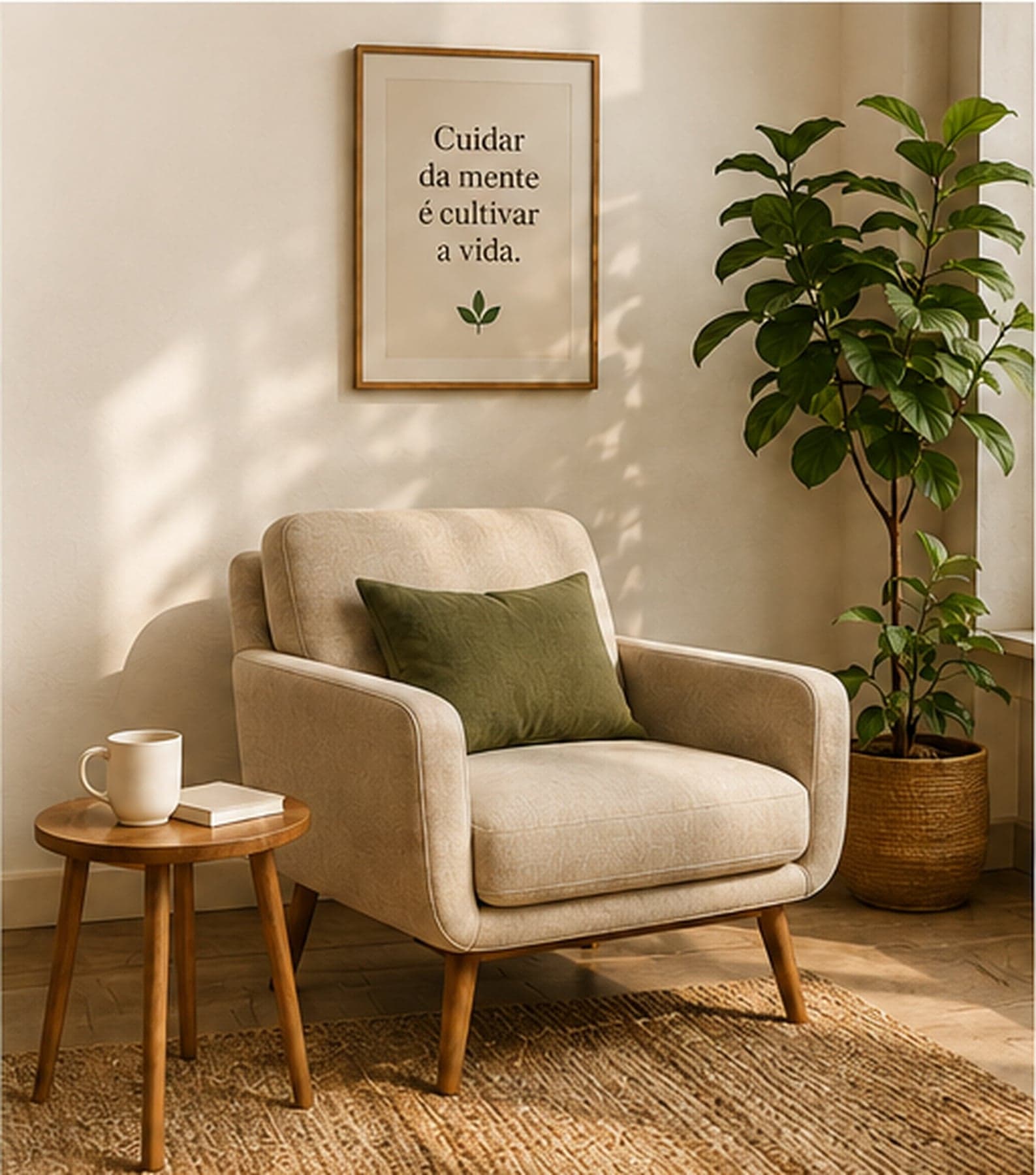 Ambiente acolhedor de atendimento psicológico